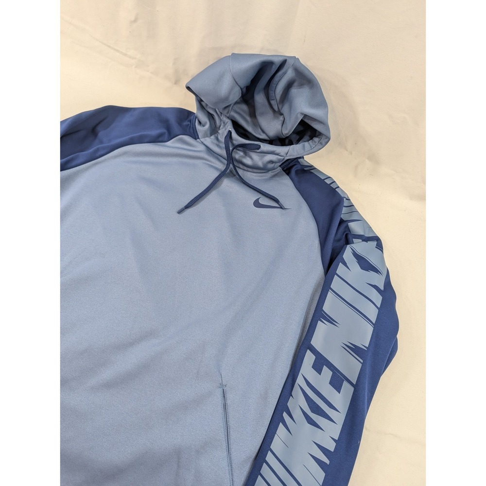 NIKE MEN'S‎ THERMA HOODIE PULLOVER DRI FIT TRAINING SWEATSHIRT, BLUE, SIZE 2XL